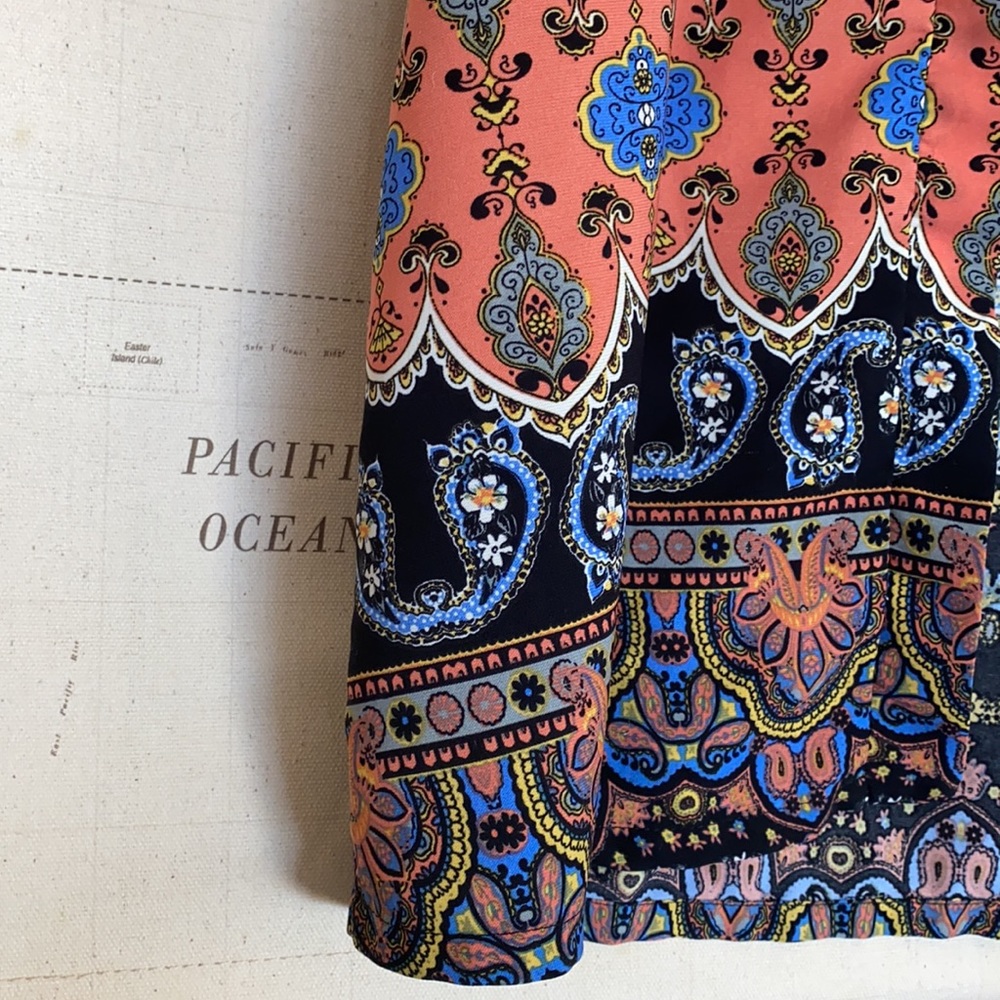 Boho Print Cover up Blouse